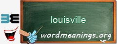 WordMeaning blackboard for louisville